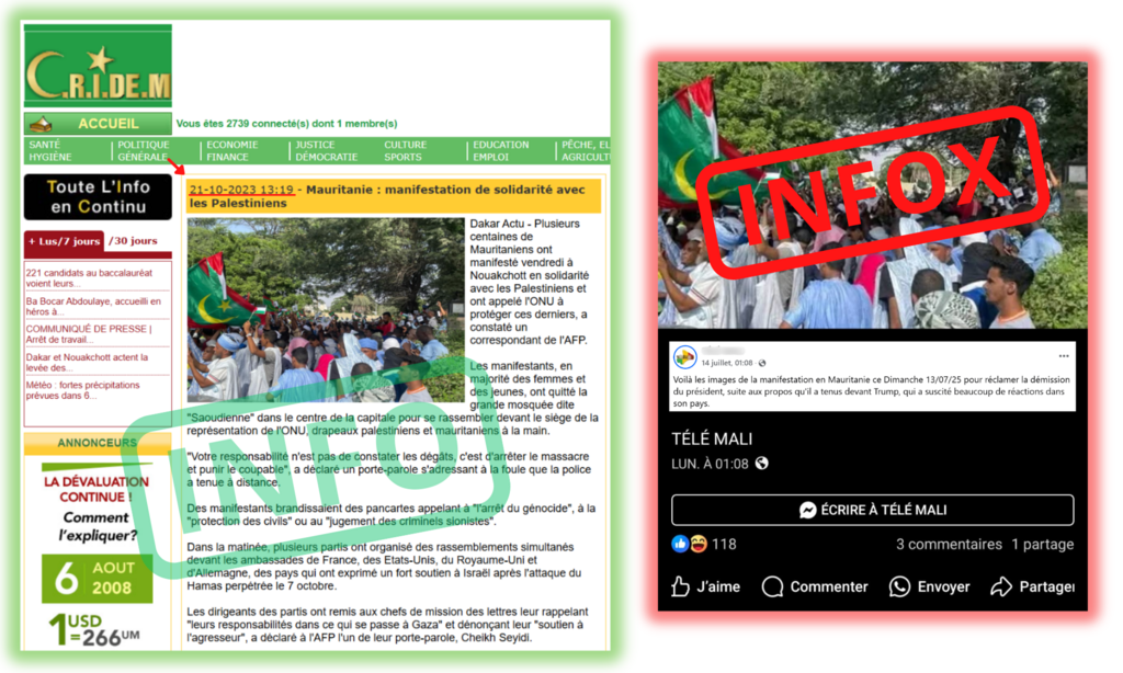 La photo circule dans la presse mauritanienne depuis octobre 2023.