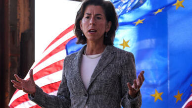 Bộ trưởng Thương Mại Hoa Kỳ Gina Raimondo. Ảnh chụp tại Pittsburgh, Mỹ, ngày 29/09/2021.