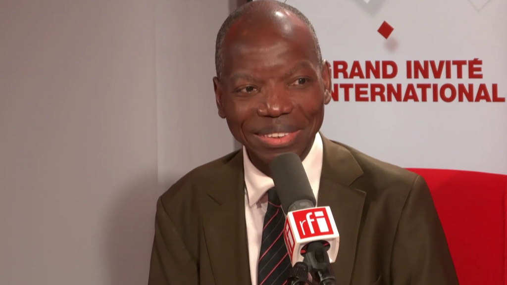 Abou Amani directeur de la division des sciences de l'eau à l'UNESCO, dans les locaux de RFI le 22 mars 2024.