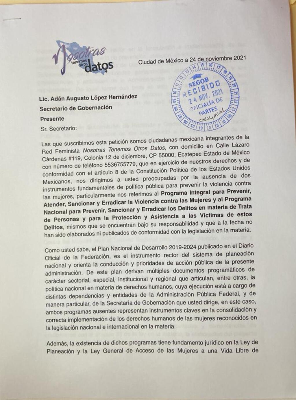 Violencia contra a Mulher - solicitação de Alerta enviado ao governo