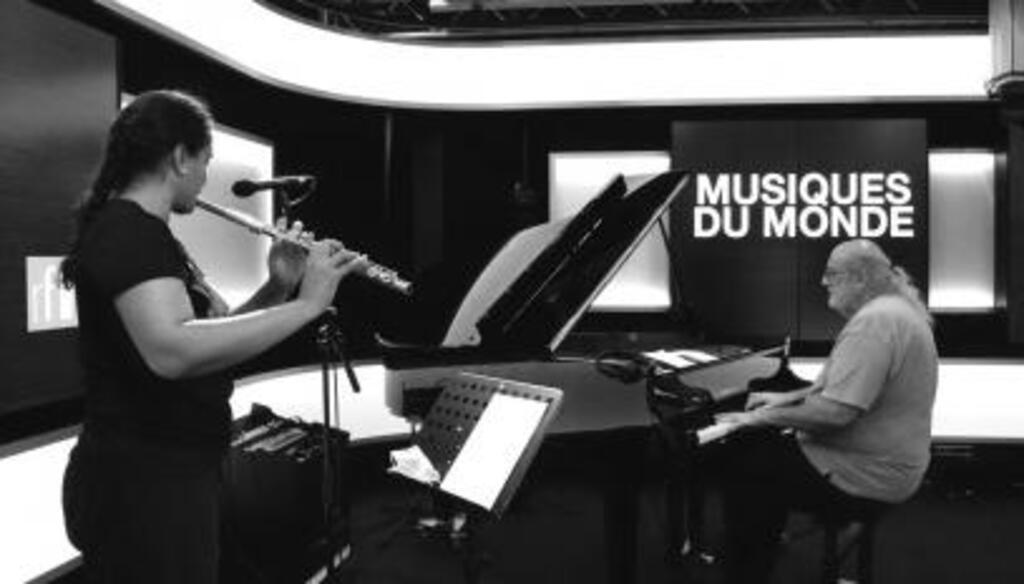 Andy Emler et Naïssam Jalal à RFI.