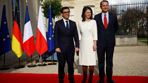 وزرای خارجه فرانسه، آلمان و لهستان در حاشیه نشستی در پاریس. 12 فوریه 2024