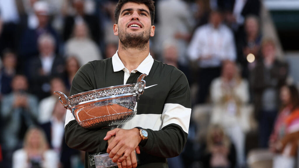 L'Espagnol Carlos Alcaraz, à Roland-Garros, Paris, le 8 juin 2025.