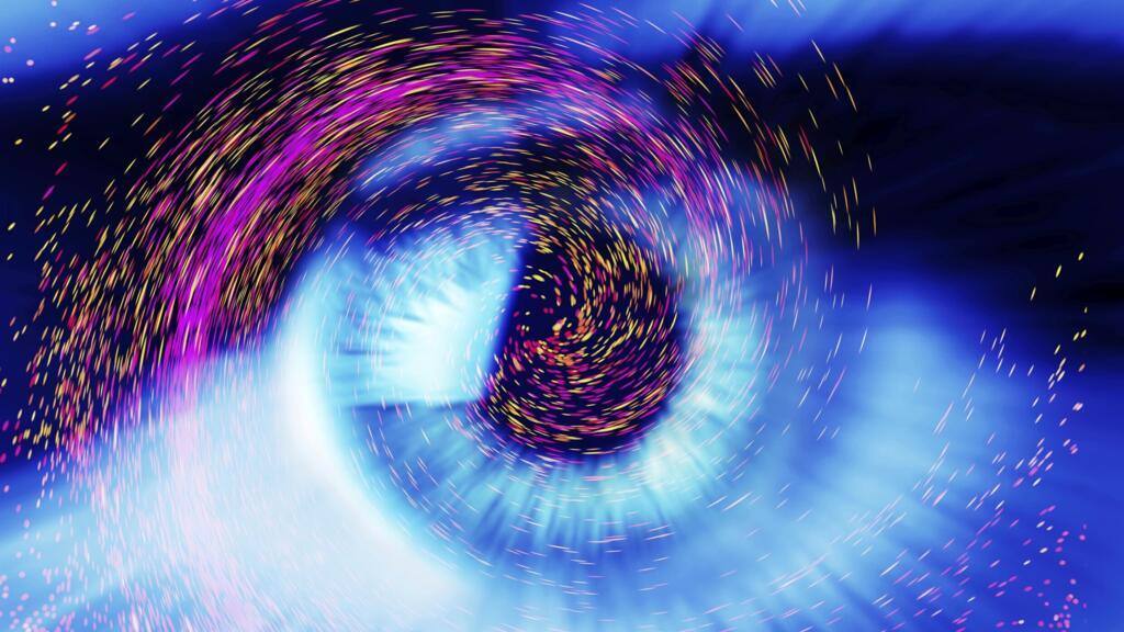 Image hallucination avec oeil et couleurs.