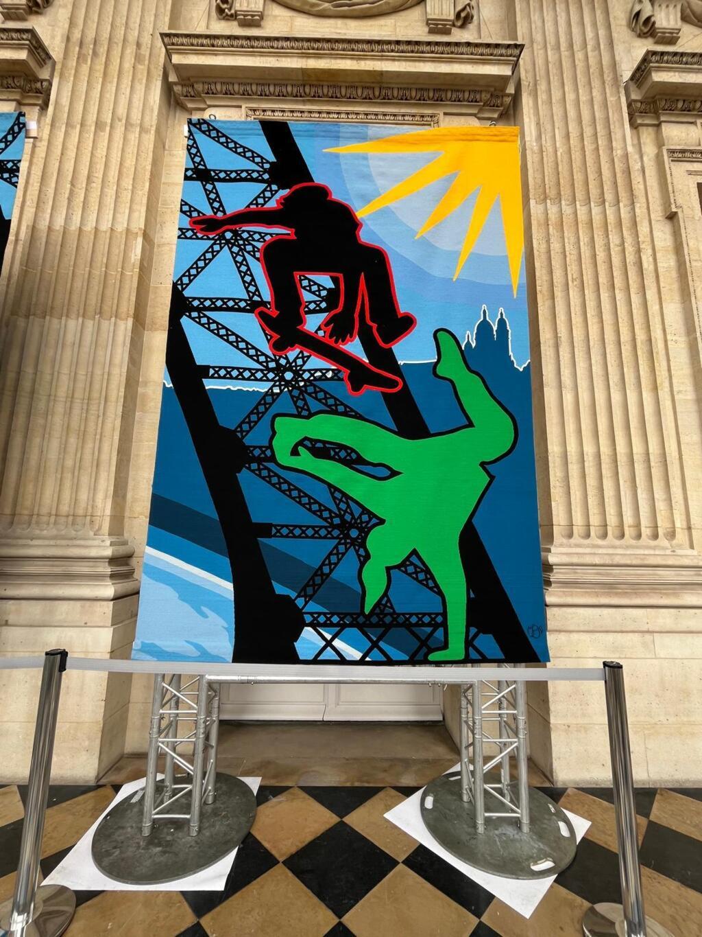 Partie de droite de la tapisserie olympique
