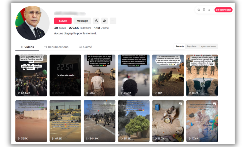 Le compte change régulièrement de photo de profil.