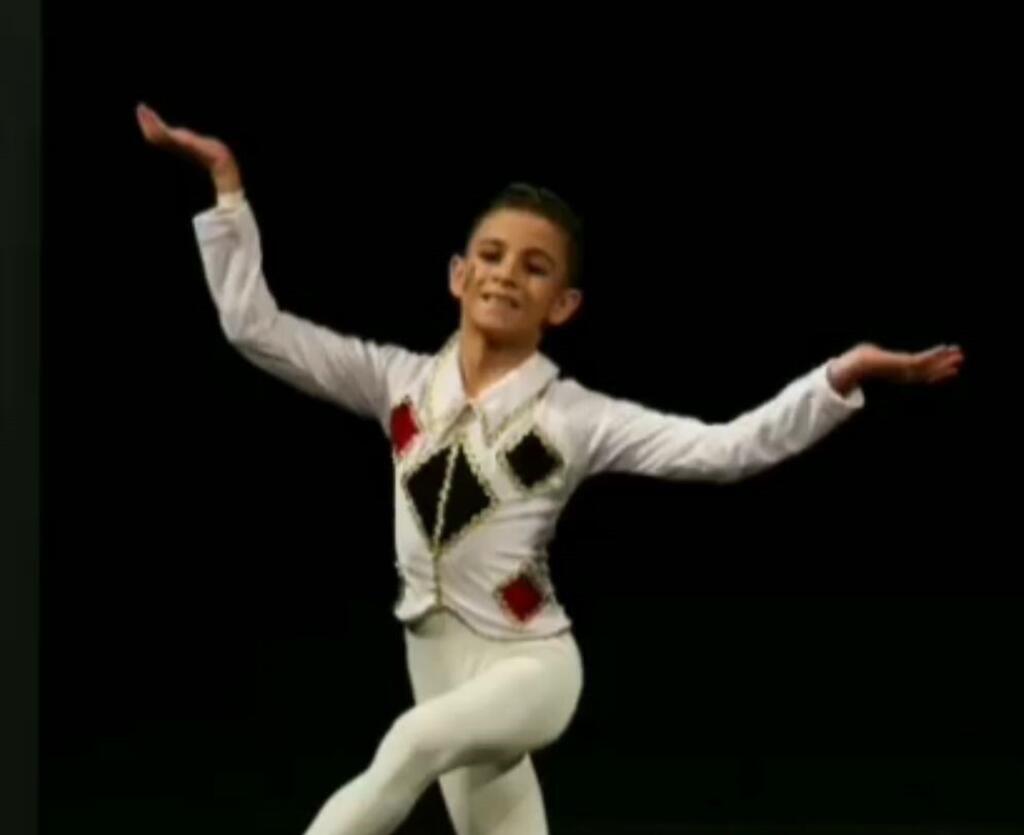 João Pedro aos 11 anos, quando começou na dança.