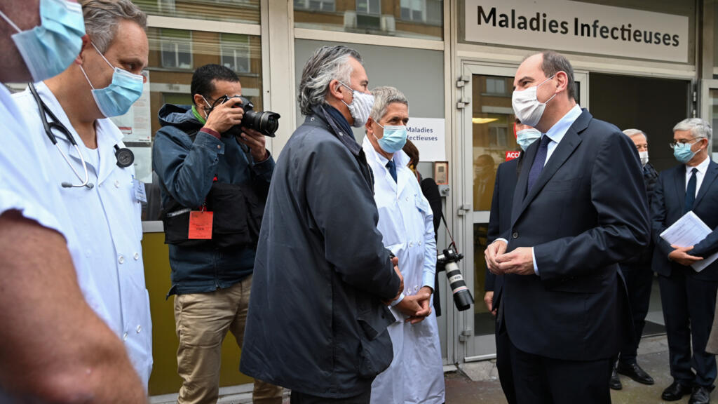 Coronavirus: Jean Castex s&#39;affiche aux côtés des soignants avant le couvre-feu
