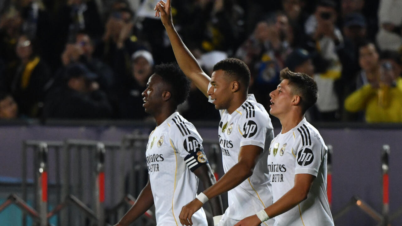 Ligue des champions: avec un triplé de Mbappé, le Real Madrid écrase logiquement Almaty
