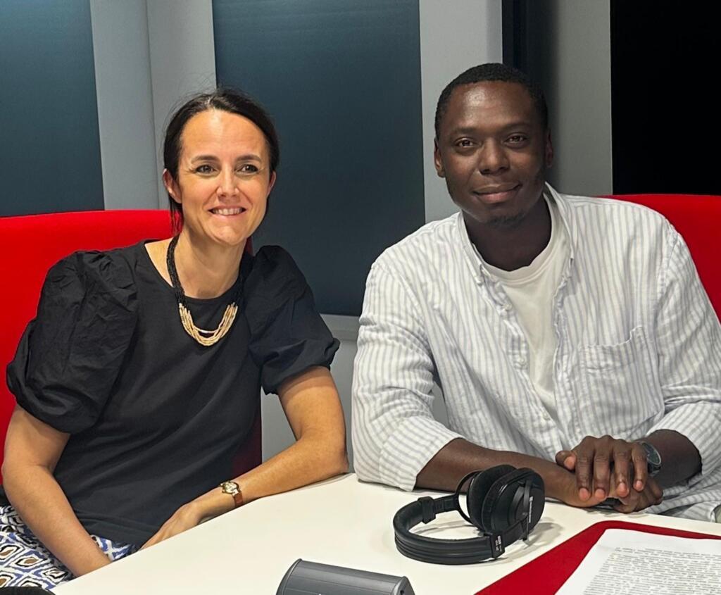 Elgas en compagnie de l'historienne Pascale Barthélémy (juillet 2025)
