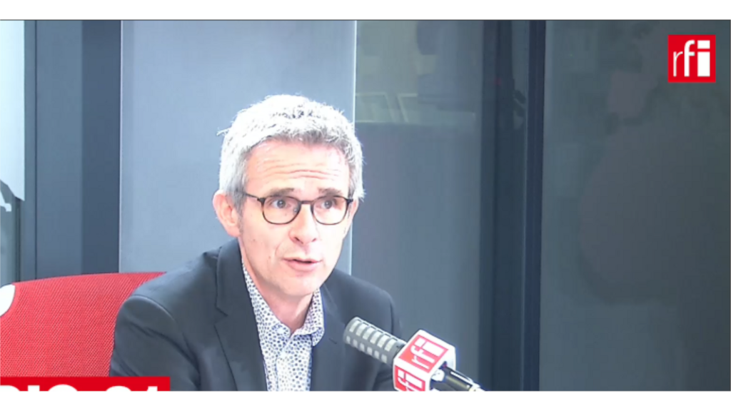 Stéphane Troussel, dans le studio de RFI, mercredi 23 juin 2021.
