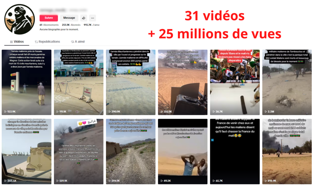 Ce compte dispose d'une certaine audience sur TikTok.