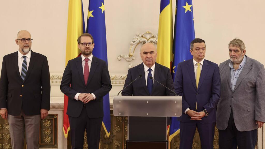 Liderii coaliției de guvernare.