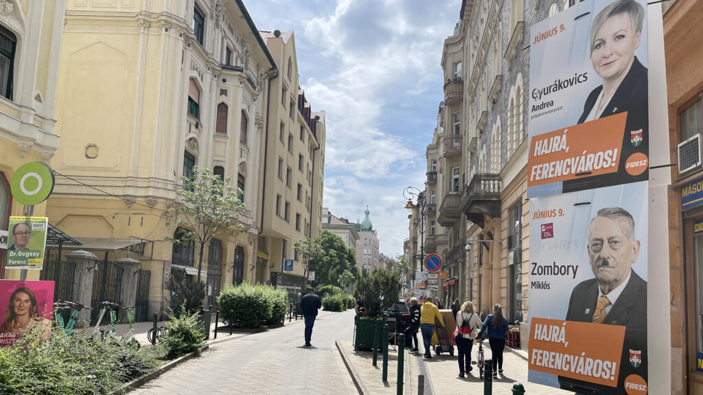 Affiches électorales dans le VIIIème arrondissement de Budapest.