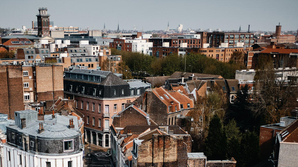 Vue de Roubaix, dans le Nord de la France.