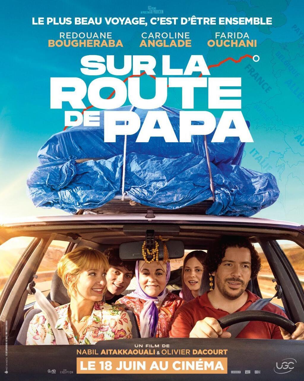 Affiche du film «Sur la route de Papa», co-réalisé par Olivier Dacourt et Nabil Aittakkaouali.