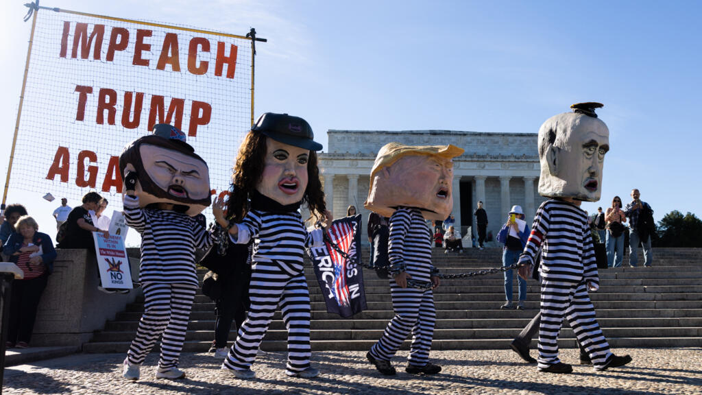 Manifestation anti-Trump à Washington, le 17 octobre 2025.