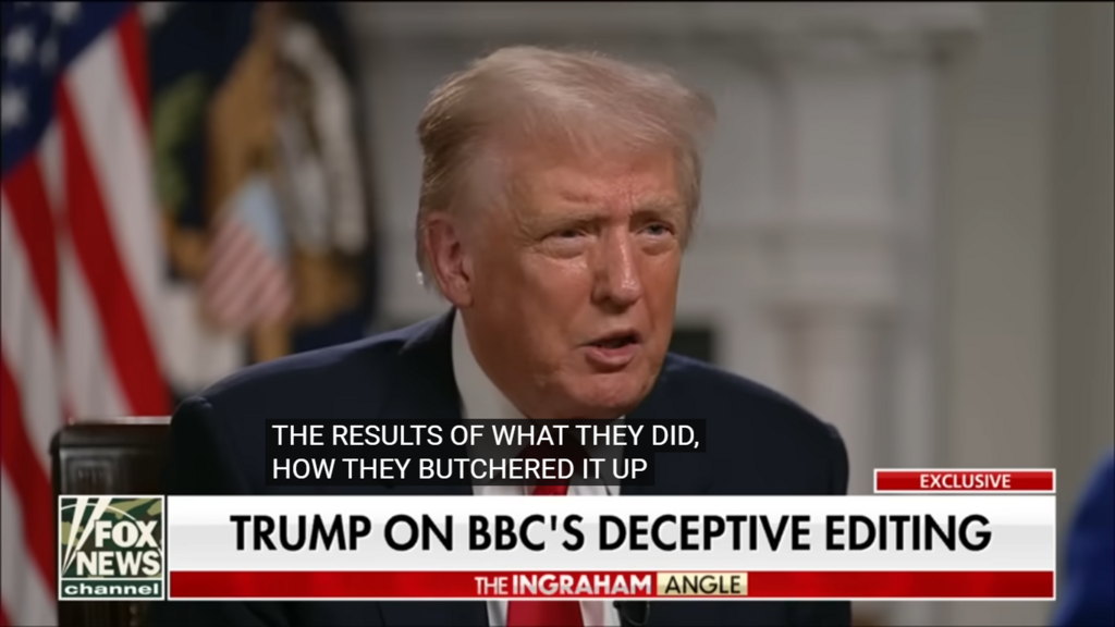 Trump "are obligația" de a da în judecată BBC pentru editarea discursului său