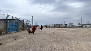 Dans le camp de Roj, où sont détenus des jihadistes de l'EI, au nord-est de la Syrie.