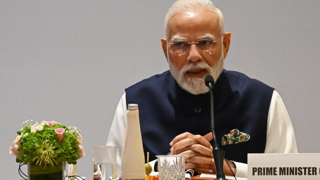 Le Premier ministre indien Narendra Modi participe au Forum des PDG Inde-Royaume-Uni au Jio World Convention Center de Mumbai, en Inde, le jeudi 9 octobre 2025. [Image d'illustration]