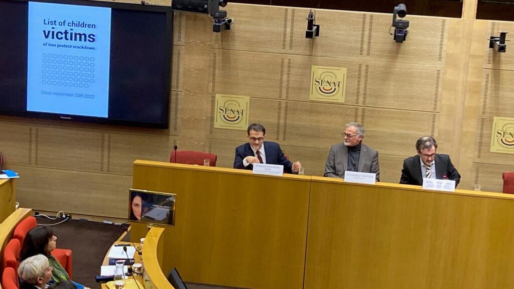 Hirbod Dehghani-Azar et Richard Sedillo au Sénat, le 29 novembre 2022.