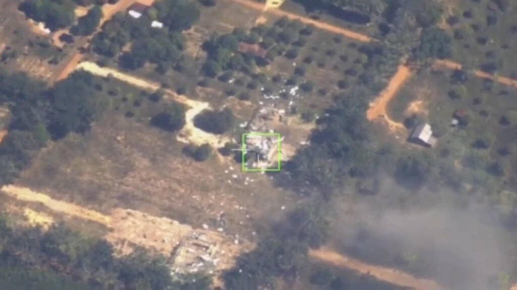 Footage shows damaged property following what Thailand said was airstrikes carried out in Cambodia along a disputed border area, in Preah Netr Preah, Banteay Meanchey Province, Cambodia, in this scree
