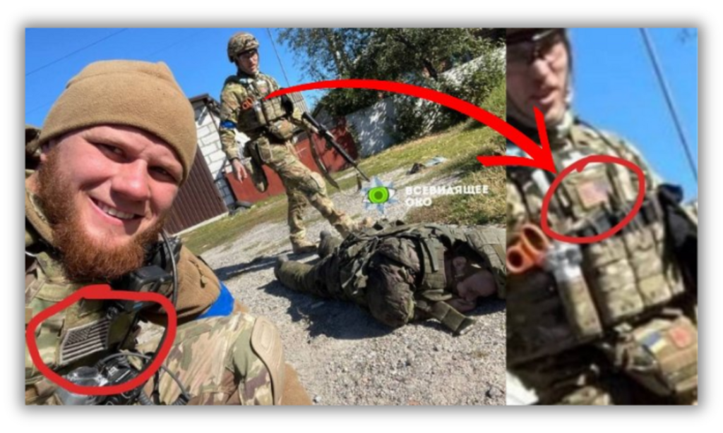 Cette image ne montre pas un soldat américain à Koursk, mais un soldat ukrainien dans la région de Kharkiv.
