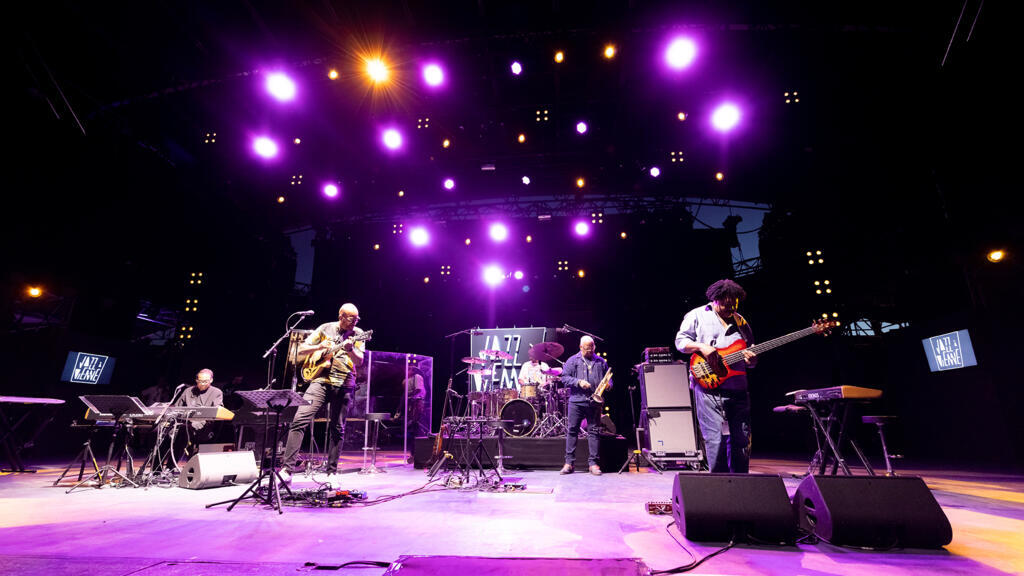 Le quintet d’Herbie Hancock sur la scène du Théâtre antique de Vienne (Juillet 2022).