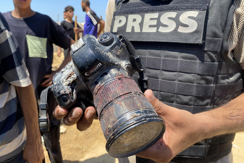 A guerra em curso em Gaza tem sido um dos conflitos mais sangrentos para os jornalistas no território.