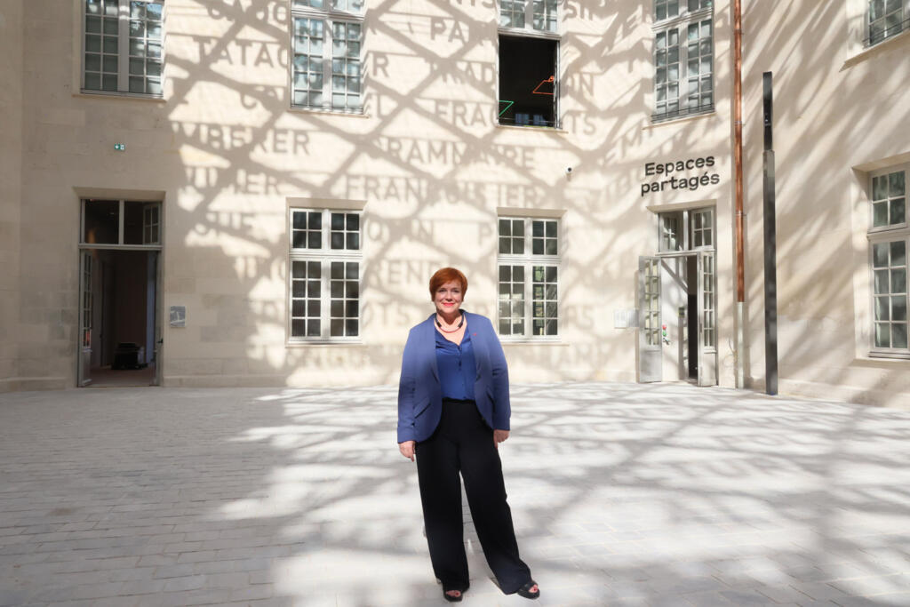 Marie Lavandier, presidente do Centro Nacional dos Museus da França, em Villers-Coterêts.
