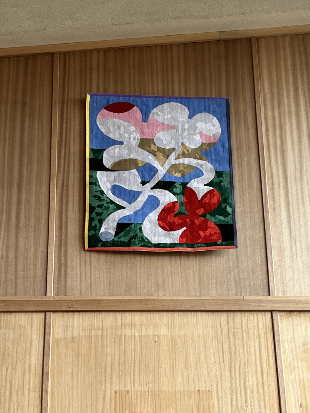 Tapisserie réalisée à partir du carton