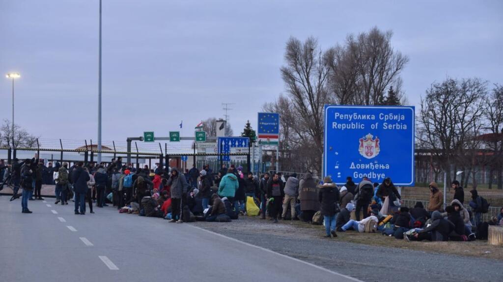 Imigranți la intrarea în Serbia, punctul de frontieră Kelebia-Tompa, 6 februarie 2020. (Ilustrație)