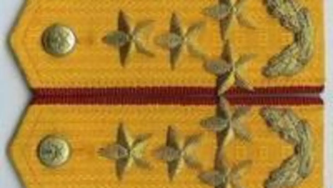 图为中国解放军上将肩章配饰