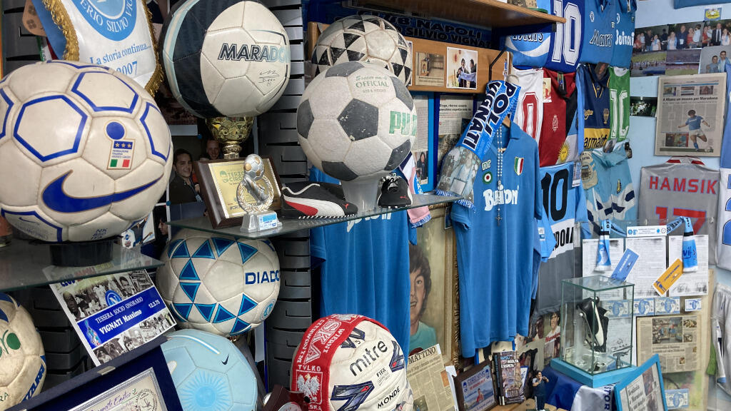 Le « musée Maradona » à Naples en Italie.