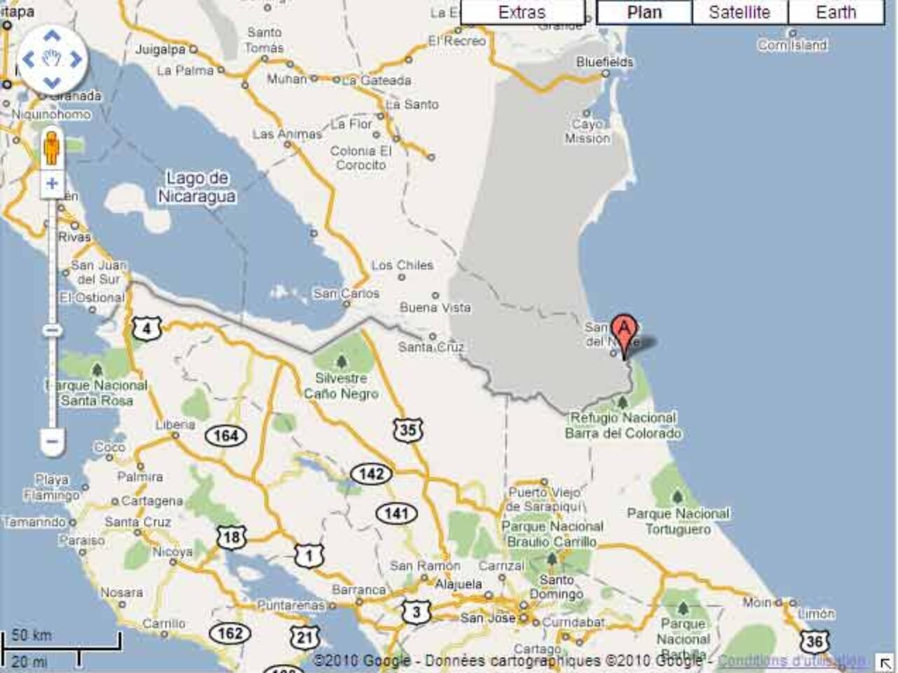 Map Of Nicaragua And Costa Rica Oas Calls For Talks Over Google Maps Border Dispute