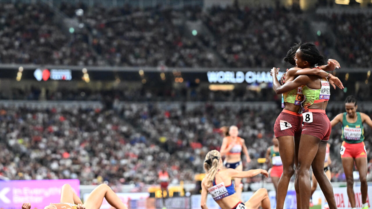 Mondiaux d'athlétisme: les Kényanes Chebet et Kipyegon, meilleures amies, ont fait le doublé sur 5 000 m
