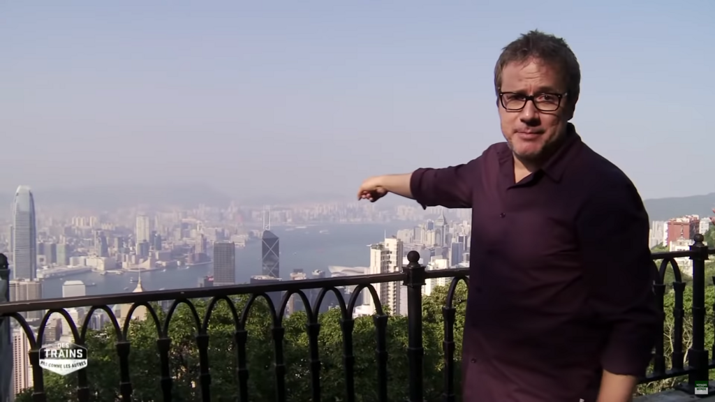 Philippe Gougler lors de l'émission à Hong-Kong.