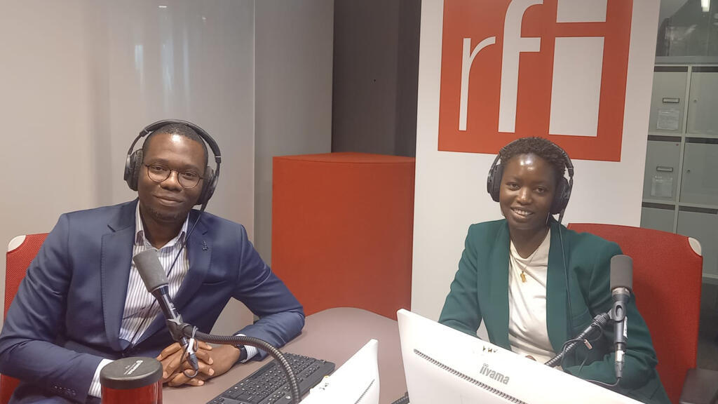 Mame Khary Ngambe et Arnaud Houétonde, ingénieurs créateurs de l’application Labari.