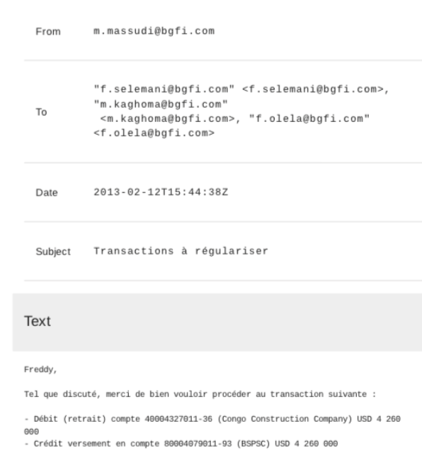 Illustration du mail envoyé par M. Massudi.
