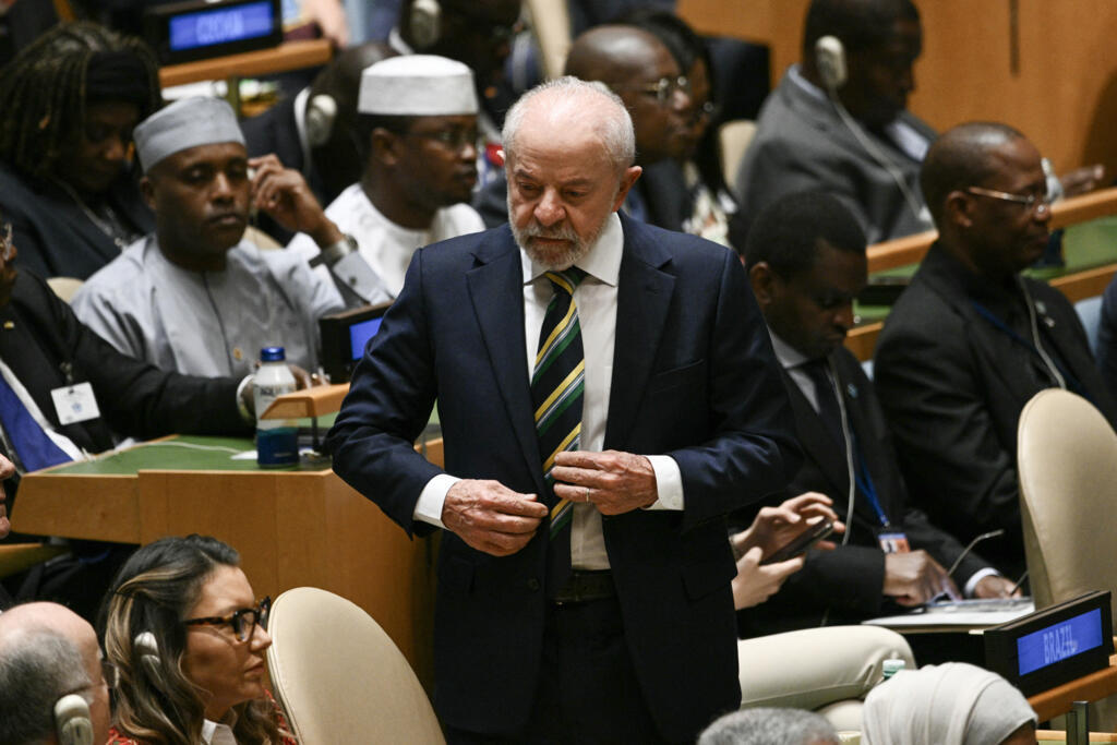 Le président brésilien Lula da Silva, à l'Assemblée générale des Nations Unies au siège de l'ONU à New York, ce mardi 23 septembre 2025.