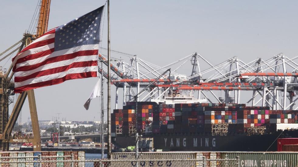 Tàu chở hàng nhập khẩu từ Trung Quốc đến cảng Los Angeles, Hoa Kỳ, ngày 14/09/2019.