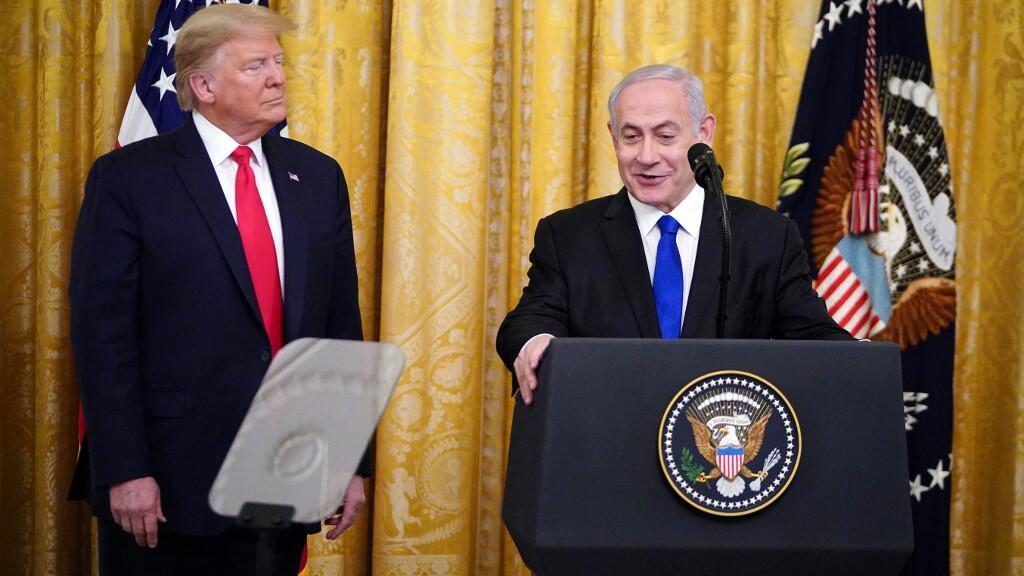 Le président des États-Unis Donald Trump et le Premier ministre israélien Benyamin Netanyahu.