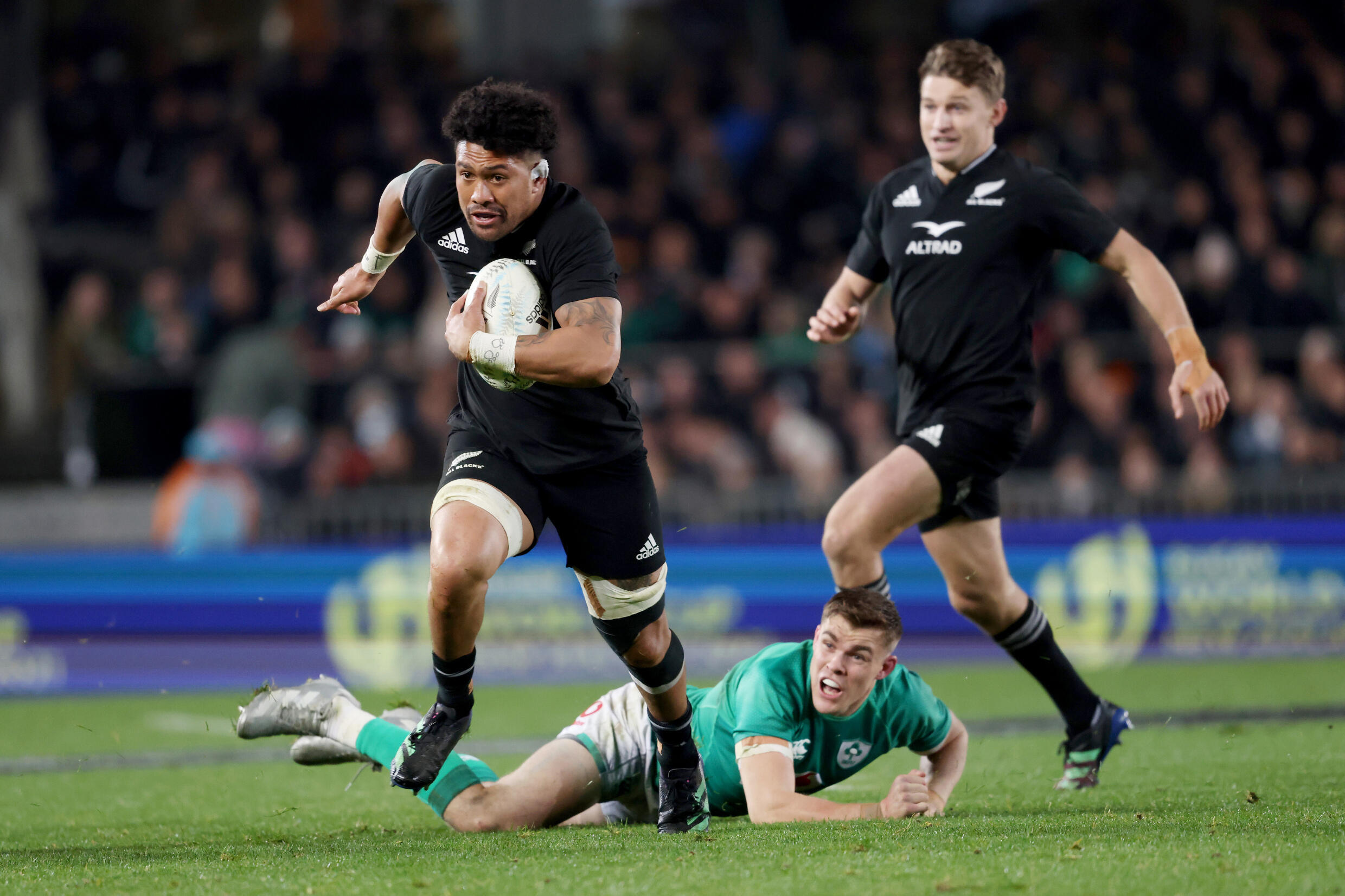 New Zealand third row RT Savay scored two tries for the All Blacks in their 42–19 win over Ireland on 2 July 2022 in Auckland.