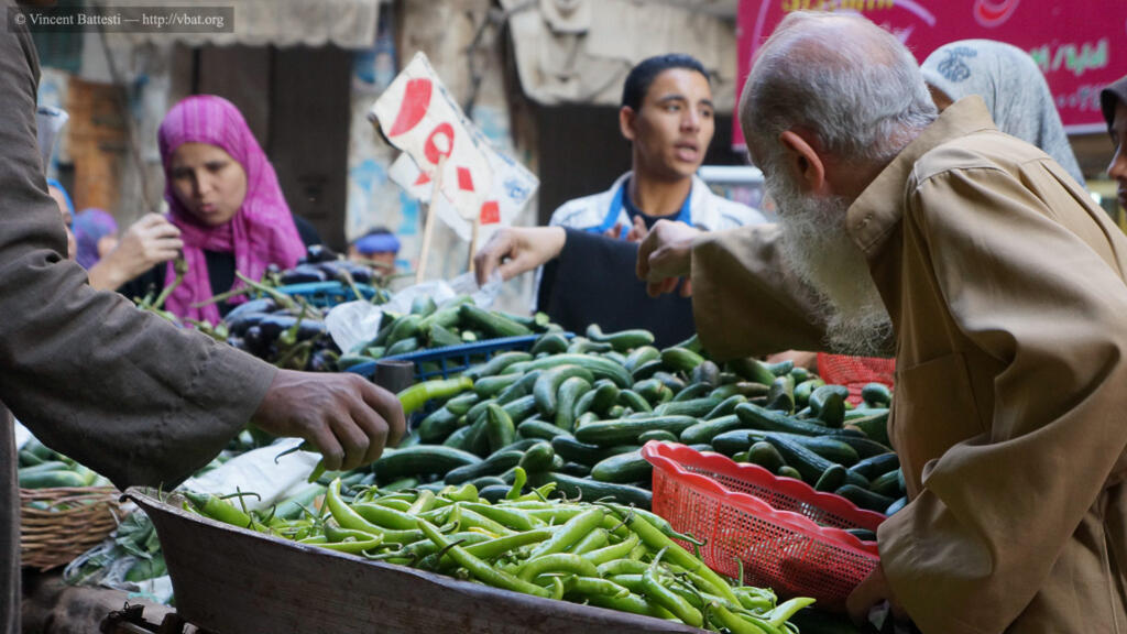 Marchand de piments du Caire.