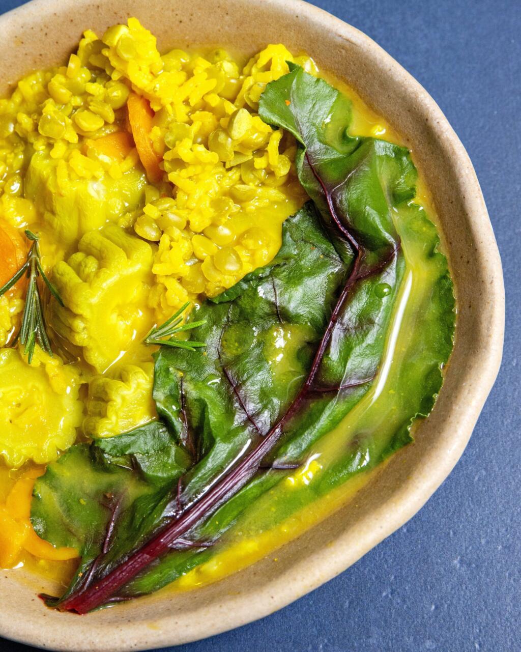 Mijoté au curcuma, concombre, façon Kitchari.