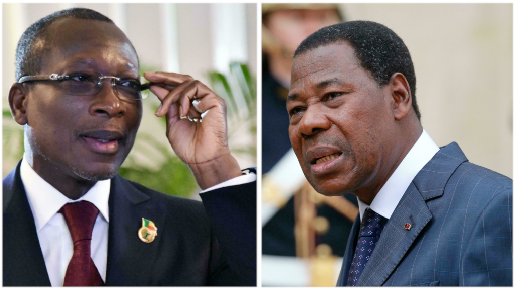 Le président du Bénin Patrice Talon (gauche) et l'opposant et ancien président Boni Yayi (droite) (image d'illustration)
