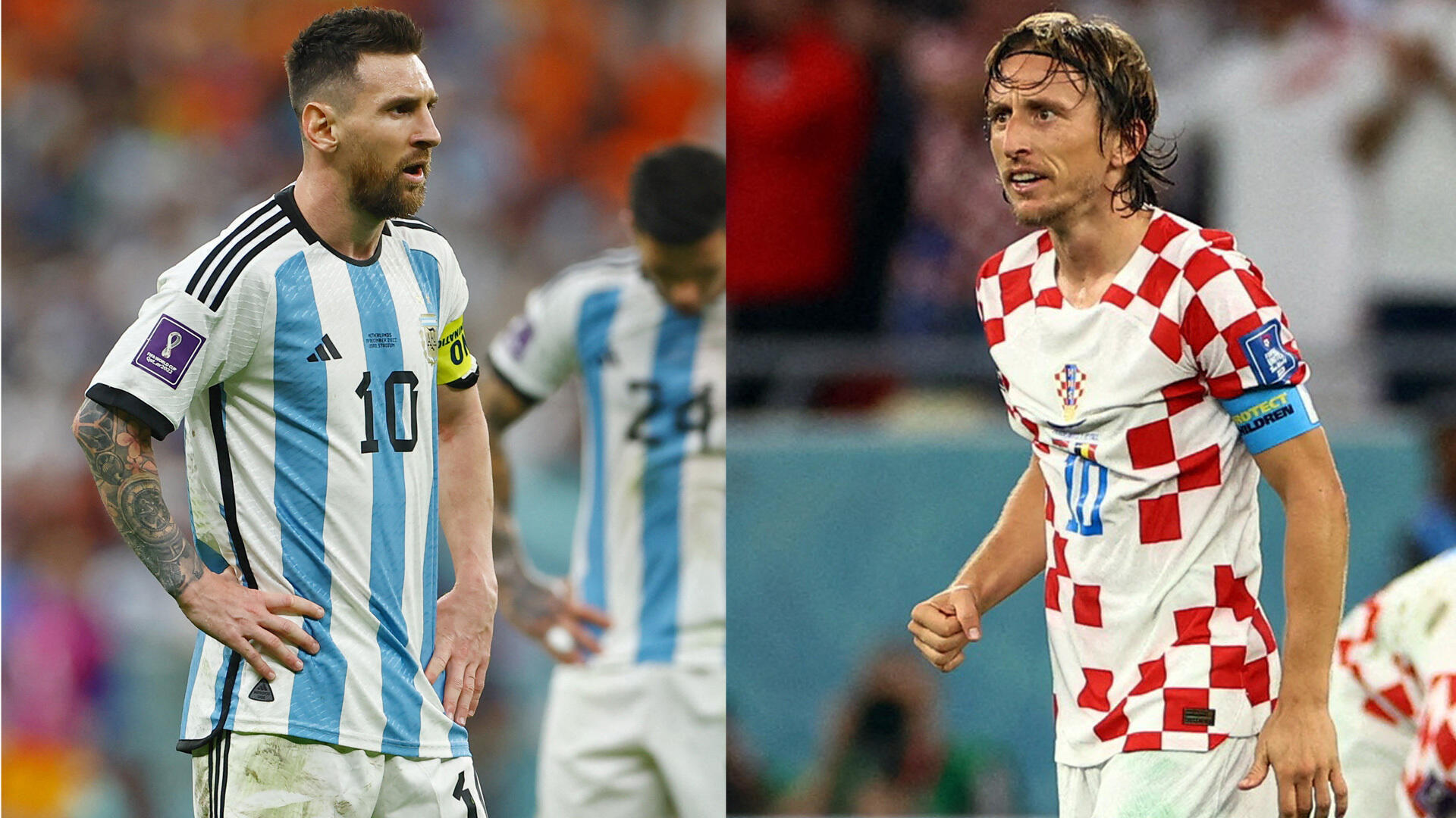 Kempes sobre la semifinal Argentina-Croacia: "Croacia demostró que tiene una selección muy peleadora, con jugadores muy experimentados y eso es lo más peligroso: saben cómo jugar esta clase de partidos." En la foto, los dos rivales del martes: Leo Messi y el capitan croata Luka Modric.