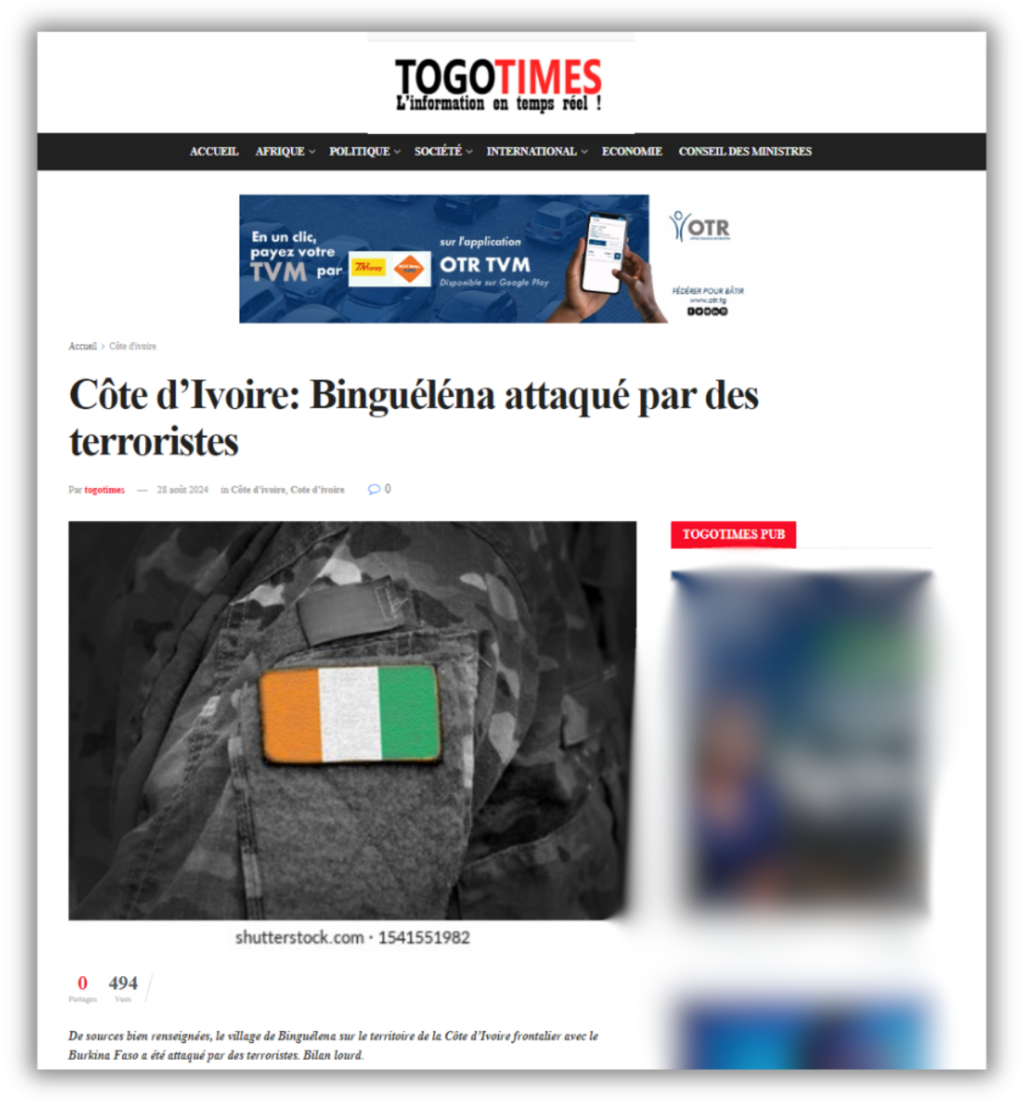 Ce site en ligne participe à propager la fausse information.