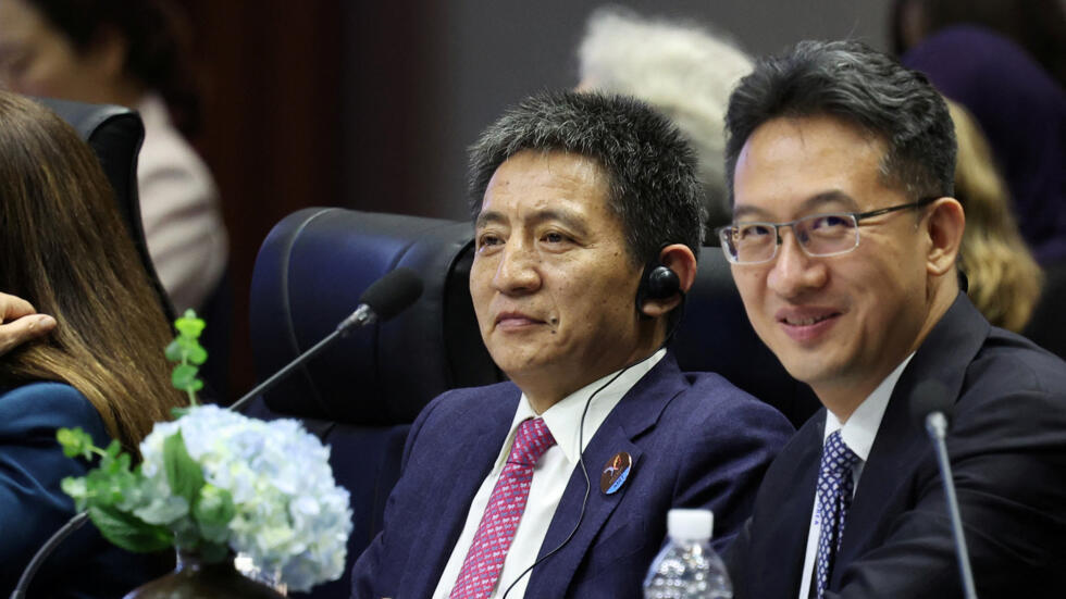 China's International Trade Representative and Vice Minister of Commerce Li Chenggang attends the opening ceremony of APEC Ministers Responsible for Trade Meeting at International Convention Center in