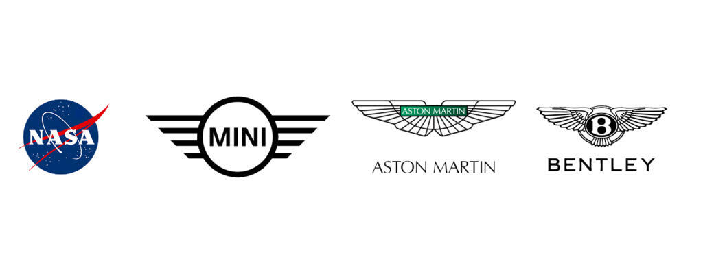 Nasa, Mini, Aston Martin et Bentley.